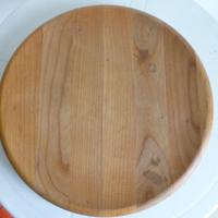 Tagliere tondo legno grande cm. 38 vintage