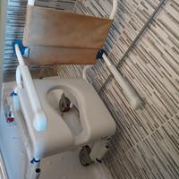 sedia a rotelle per doccia è wc 