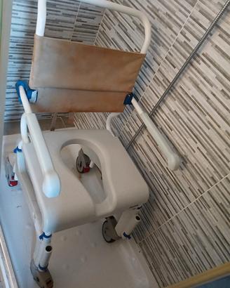 sedia a rotelle per doccia è wc 