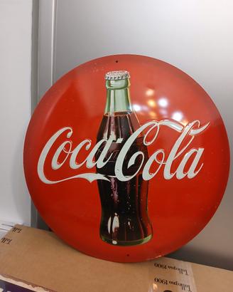 BOTTONE COCA COLA ORIGINALE TEDESCO IN METALLO 