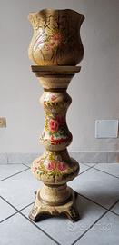 Colonnina ceramica portavaso con vaso