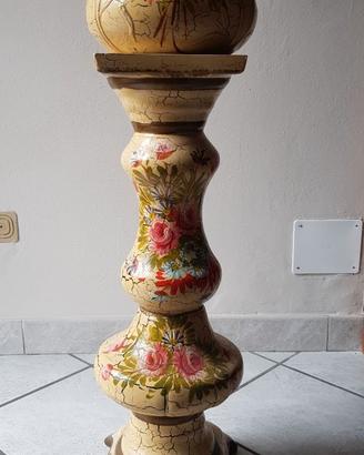 Colonnina ceramica portavaso con vaso