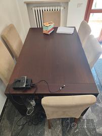 Tavola allungabile in legno massello