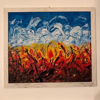 Dipinto originale astratto su tela - con cornice