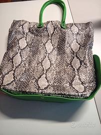 Borsa ecopelle pitonata "CACO"