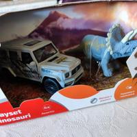 Modellino jeep playset dinosauro nuovo 