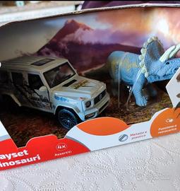 Modellino jeep playset dinosauro nuovo 