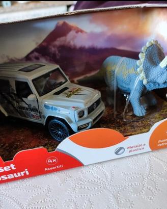 Modellino jeep playset dinosauro nuovo 