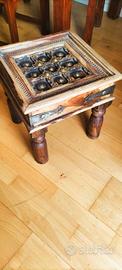 40 x 40 alto 41 legno massiccio pesante, originale
