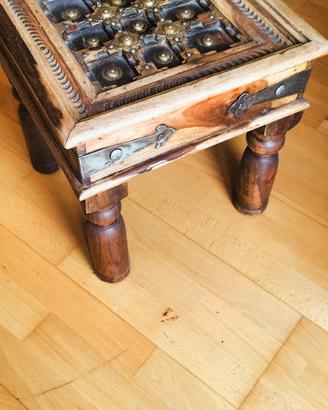 40 x 40 alto 41 legno massiccio pesante, originale