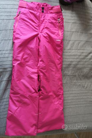 Pantaloni sci/neve rosa bambina regolabili
