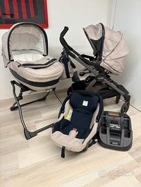 Trio book51 Peg perego tortora ed ecopelle blu