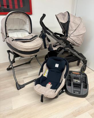 Trio book51 Peg perego tortora ed ecopelle blu