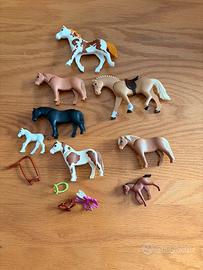 Lotto Cavalli e Puledri Playmobil con Accessori