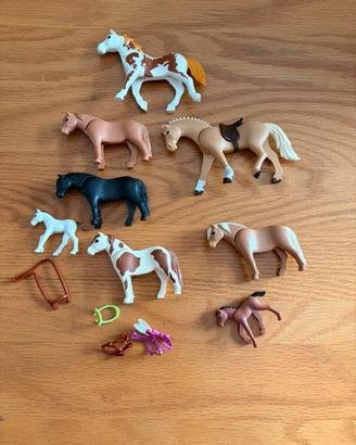 Lotto Cavalli e Puledri Playmobil con Accessori