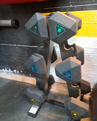 set di manubri decathlon palestra