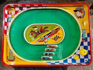 gioco di corse giocattolo vintage T.Nomura latta g