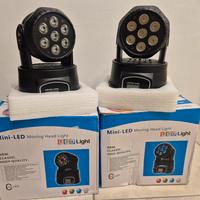 Due  teste rotanti led per dj