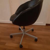 Poltrona ufficio girevole regolabile design scandi