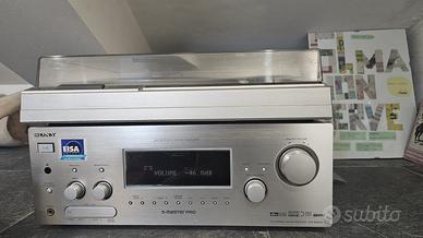 Sistema stereo: amplificatore, giradischi e casse