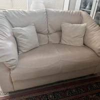 Divani salotto in pelle beige