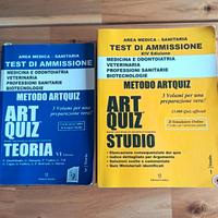 Art quiz (blu) teoria e Art quiz studio (giallo)