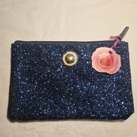Pochette portatrucco blu 
