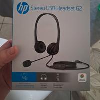 cuffie stereo HP usb headset g2 nuovo