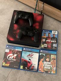 PS4 Slim 500GB + giochi + 2 controller