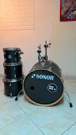 Batteria sonor force 2005 set completo pelli remo