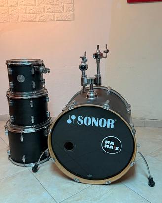 Batteria sonor force 2005 set completo pelli remo