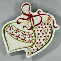 PORTMEIRION Bauble Embossed Plate - Christmas Wish