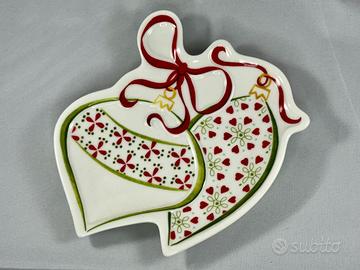 PORTMEIRION Bauble Embossed Plate - Christmas Wish