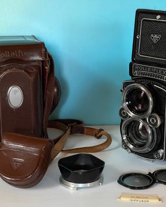 Rolleiflex 2,8F planar completa e bella