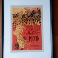 stampe Bohème Turandot e Tosca in cornice 30x40 