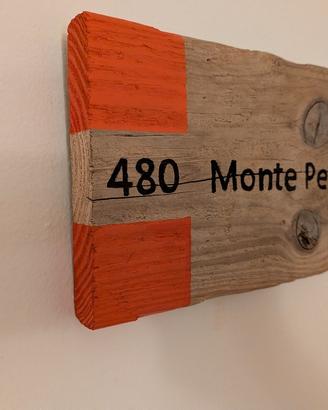 Segnavia sentiero Monte Pelmo in legno vecchio
