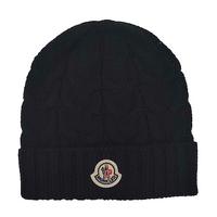 MONCLER Berretta cuffia in lana Nero Tricot