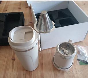 set macinacaffè elettrico portatile+tazza viaggio