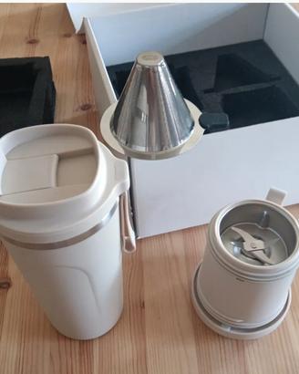 set macinacaffè elettrico portatile+tazza viaggio