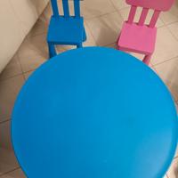 Tavolino e sedie bimbi