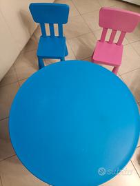 Tavolino e sedie bimbi