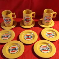 Boccali in porcellana e piattina Acqua Fiuggi '60