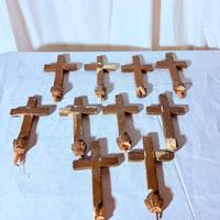 10 antiche croci via Crucis in legno dorato