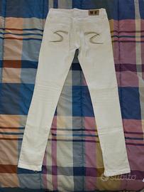 Pantaloni cotone donna bianco