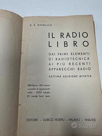 Libro Radiotecnica 1943 Hoepli – Il Radiolibro –