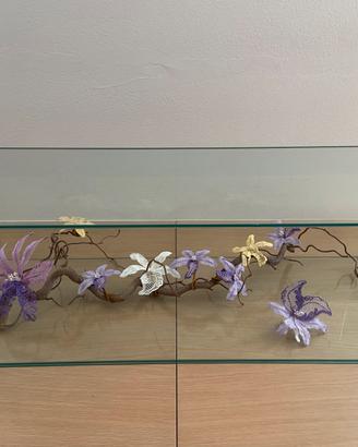 Teca con fiori in pizzo di Cantù