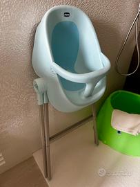 Bagnetto neonati Chicco Bubble Nest azzurro nuovo