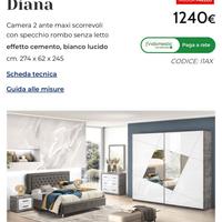 Camera da letto mondo convenienza Diana Perfetta
