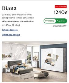 Camera da letto mondo convenienza Diana Perfetta