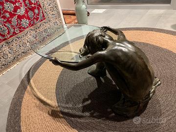 tavolo in bronzo antico per salotto